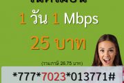 เน็ต ais 1 วัน 25 บาท